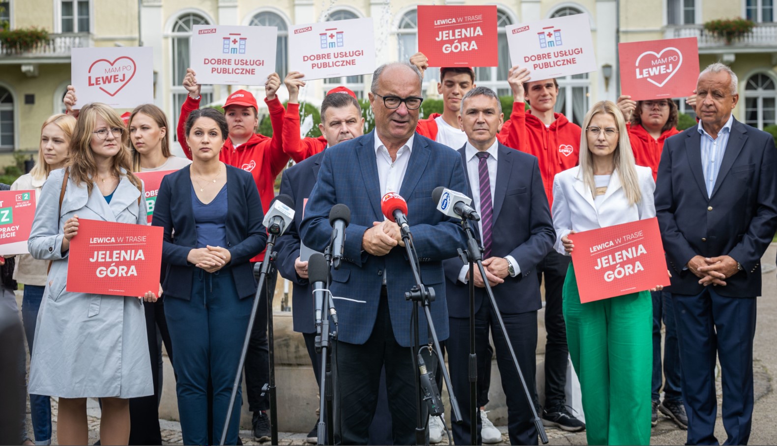 2023 09 19 Konferencja prasowa w Jeleniej Górze z udziałem Włodzimierza Czarzastego 2